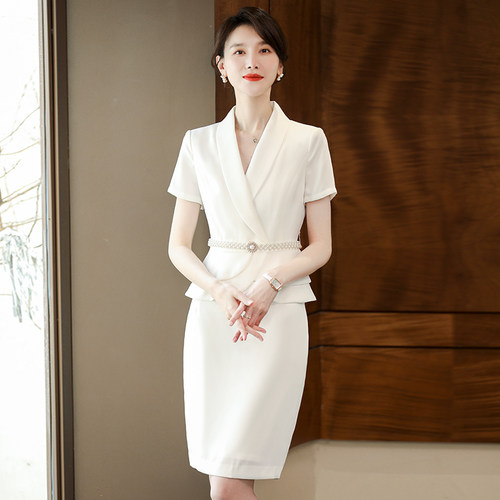 新款J-ME西装七分袖美容师工作服
