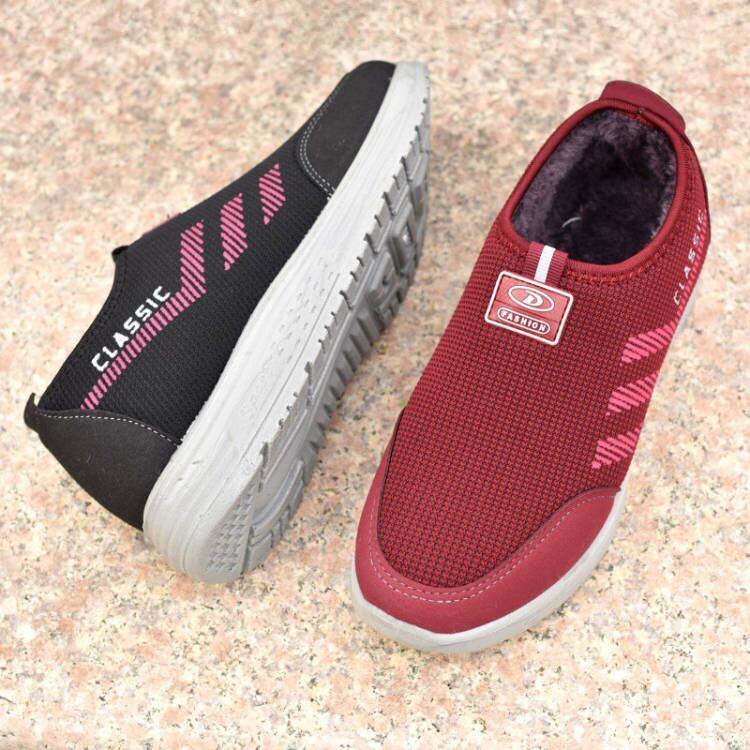 秋冬加绒保暖运动休闲厚底软底妈妈鞋老北京布鞋一脚蹬健步女棉鞋,女鞋,棉鞋,淘宝优惠券,粉丝福利购,淘宝优惠卷