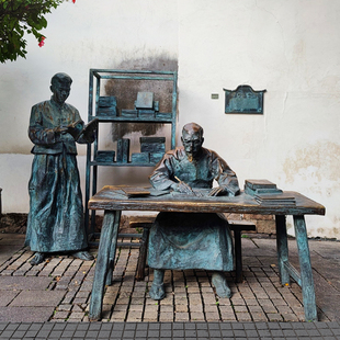 园林景观民俗民风铜雕户外广场古街人物雕塑城市大型塑像制作厂家