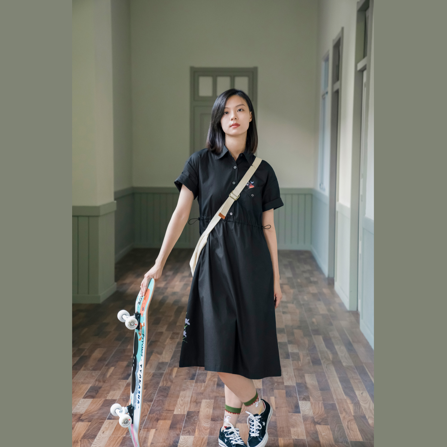 三号黑店 原创设计 纯棉衬衫裙 连衣裙 抽绳 印花 中长裙 夏22/07,女装/女士精品,连衣裙,淘宝优惠券,粉丝福利购,淘宝优惠卷