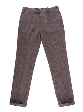 C.D.P.  复古粗花呢tweed羊毛呢西裤