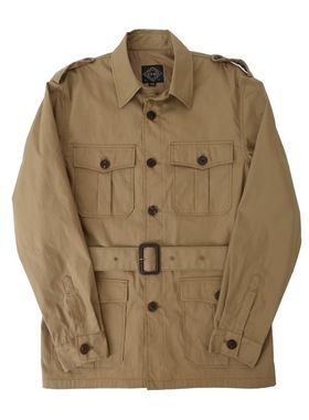 C.D.P. 复古四袋猎装狩猎夹克 腰带款 Safari Jacket