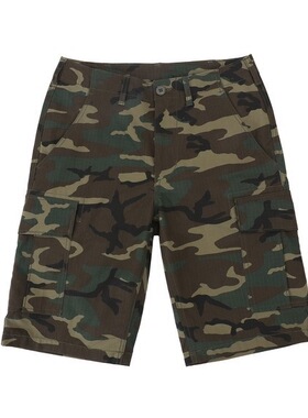 C.D.P. 日本进口方格防撕布 多袋直筒休闲迷彩短裤男TCU