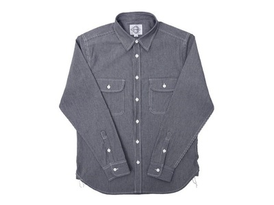 c.d.p.复古全棉条纹浅色深色工装