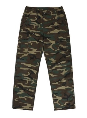 C.D.P.  日本进口方格防撕布 多袋迷彩长裤男宽松直筒休闲裤 TCU