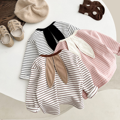 宝宝长袖兔耳朵上衣T恤春秋卫衣