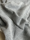 高定意大利Loro Piana品牌银无弹高品质无弹水洗浅灰色牛仔布料