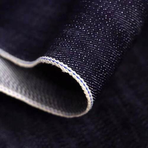 日本进口冈山赤耳红边单宁牛仔布料丹denim原浆硬挺厚型高端面料