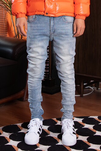 TGFCLUB猫爪秋冬弹力修身牛仔裤