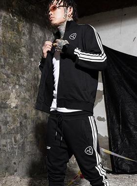 TGFCLUB24AW刺绣LOGO街头drill美式运动织带卫衣卫裤基础套装