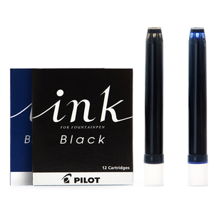 日本PILOT百乐钢笔墨胆 一次性墨囊黑色蓝黑色墨水替换芯IRF-12S