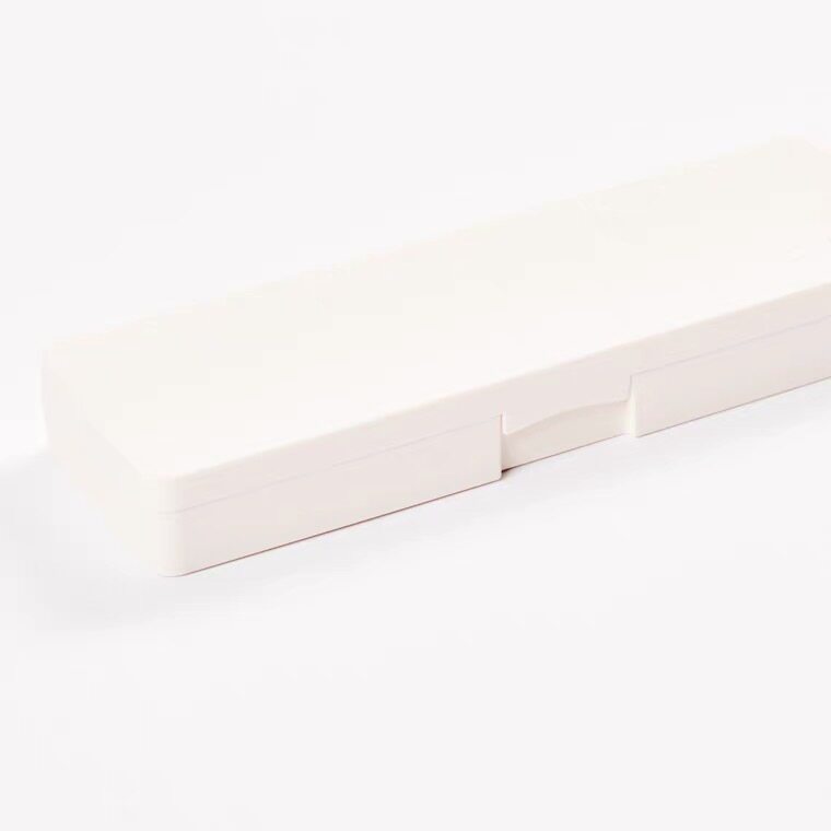 乐仔文创 新款铅笔盒文具盒白色磨砂笔盒 日系简约清新