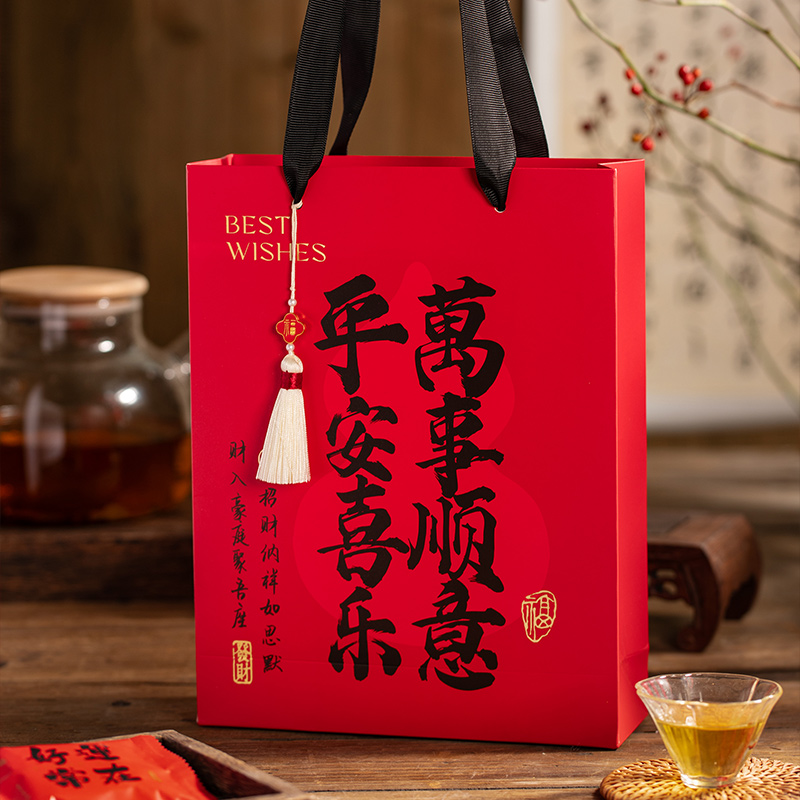 2025中国风烘焙酥饼包装袋高档高档新年手提袋雪花酥点心礼盒礼袋