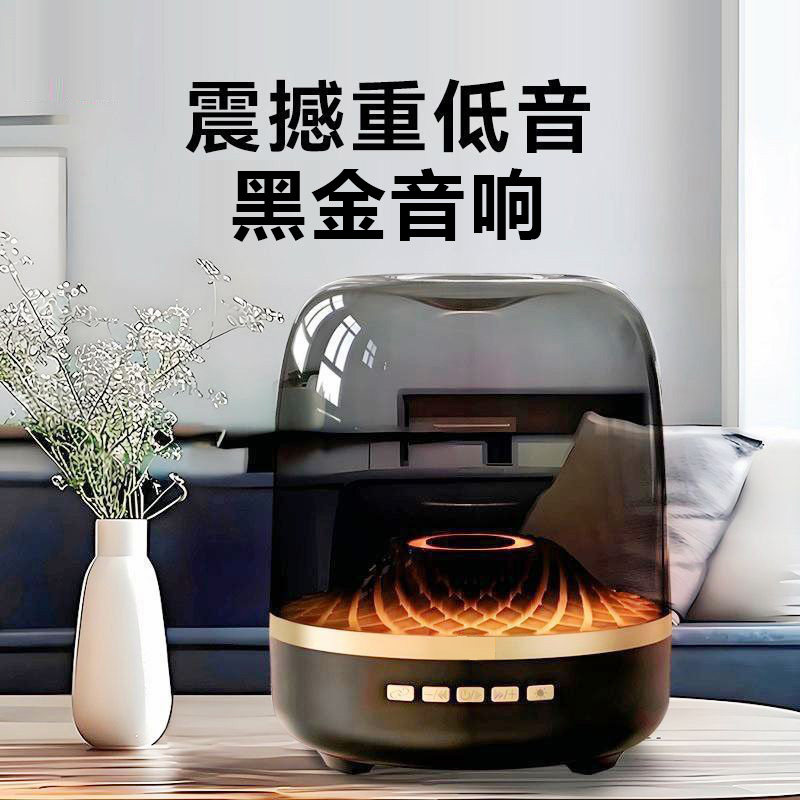 华强北无线蓝牙音响黑金琉璃七代音箱2026桌面环绕音家用低音炮