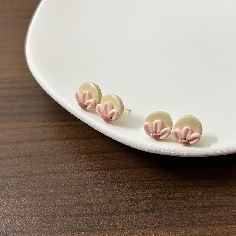 FEN纯手作软陶小花耳钉