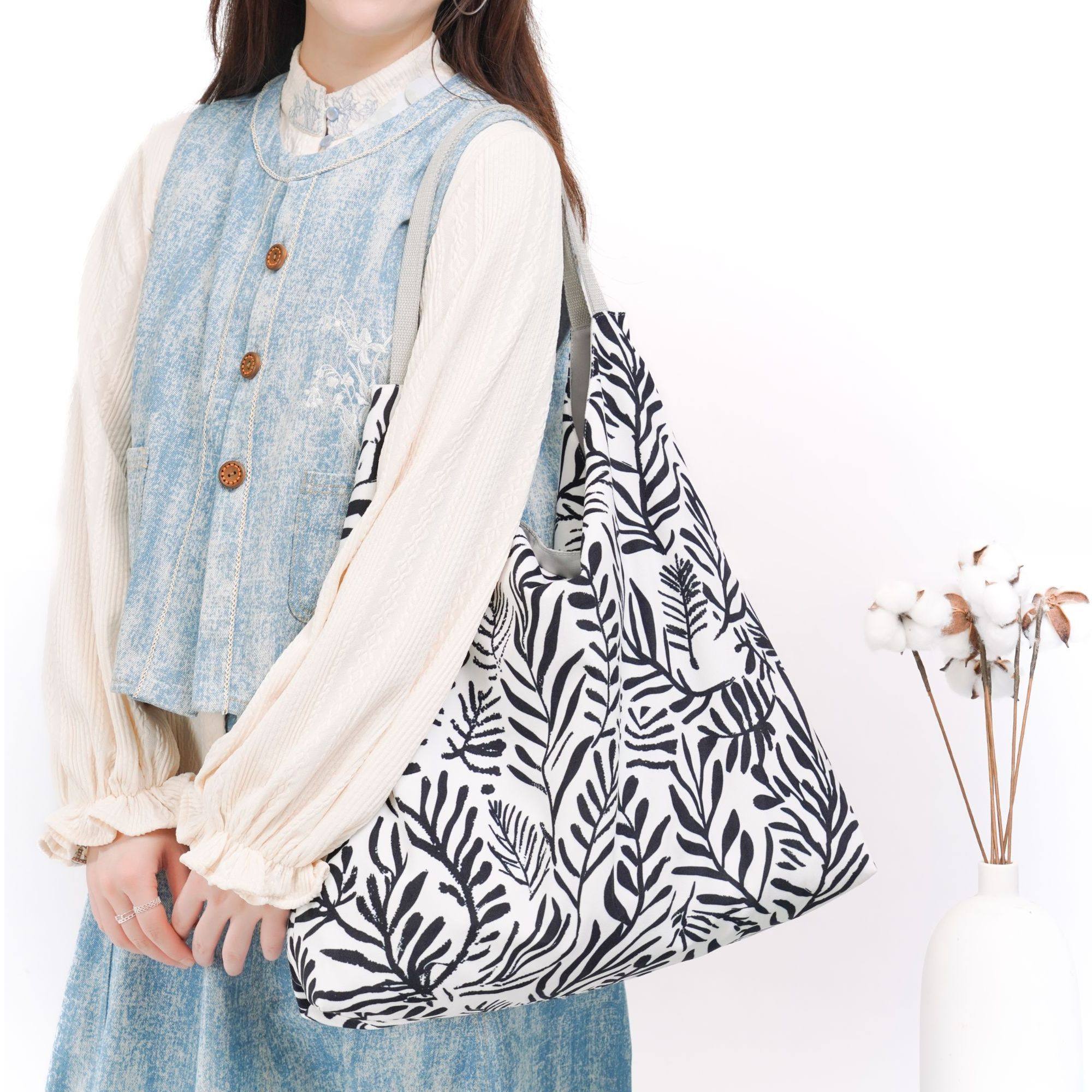 无则艺【短绒科技布月牙】墨叶包时尚印花运动单肩环保百搭简约轻,箱包皮具/热销女包/男包,单肩包,淘宝优惠券,粉丝福利购,淘宝优惠卷