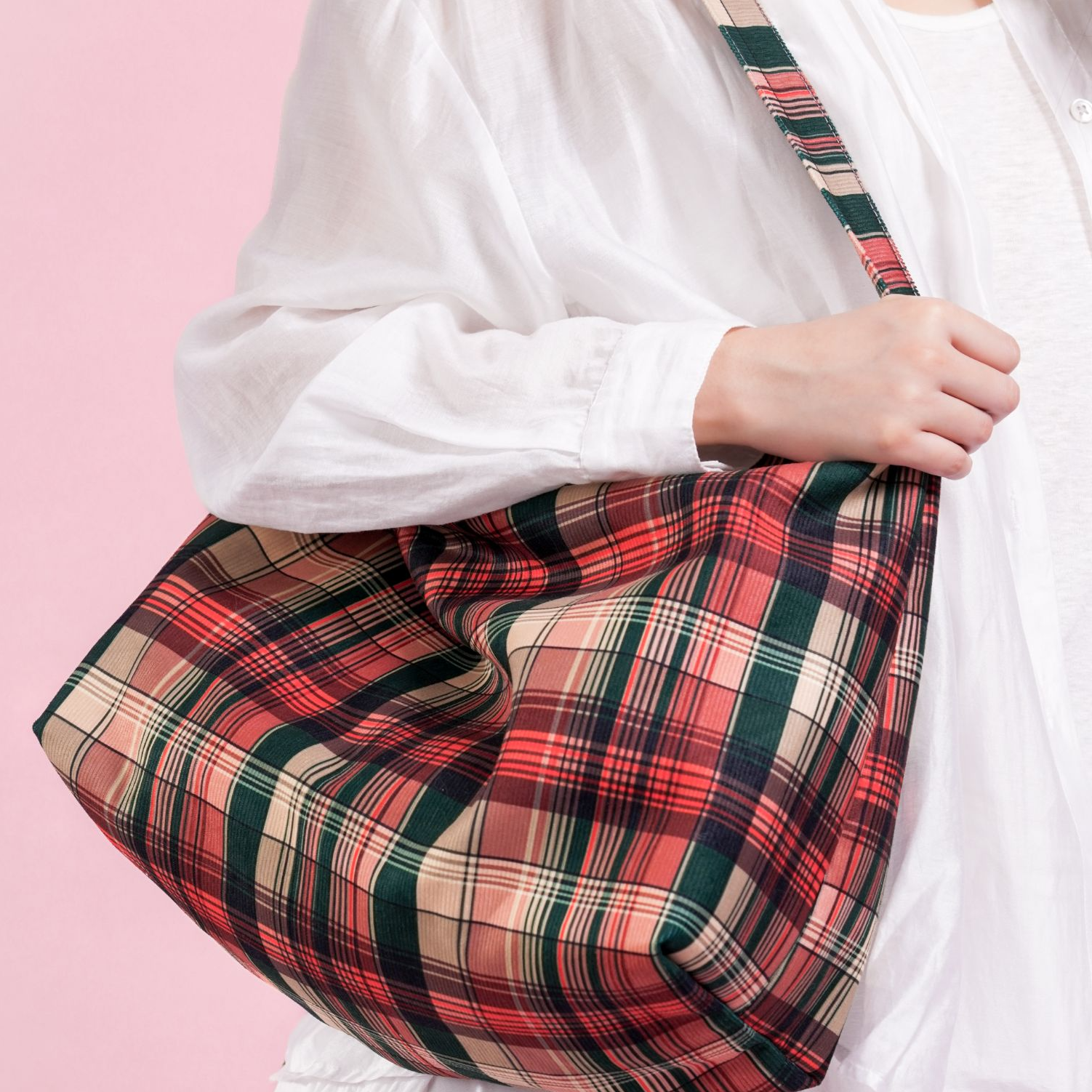 无则艺【宽肩带】红格子艺术原创百搭国风印花潮流男女通用单肩包,箱包皮具/热销女包/男包,单肩包,淘宝优惠券,粉丝福利购,淘宝优惠卷