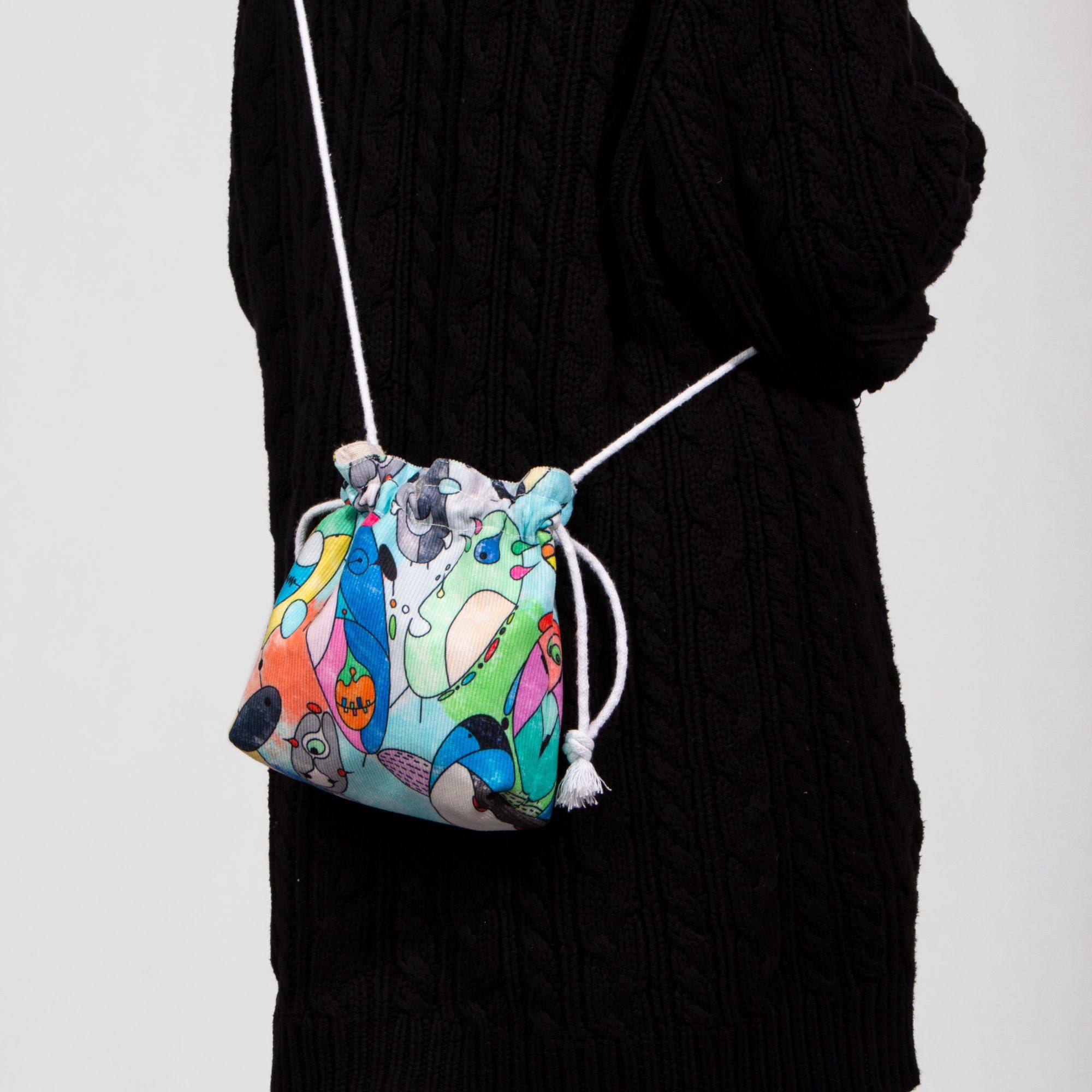 无则艺【长绳福袋包】新彩色I抽绳小包便携布包束长绳包休闲百搭,箱包皮具/热销女包/男包,单肩包,淘宝优惠券,粉丝福利购,淘宝优惠卷