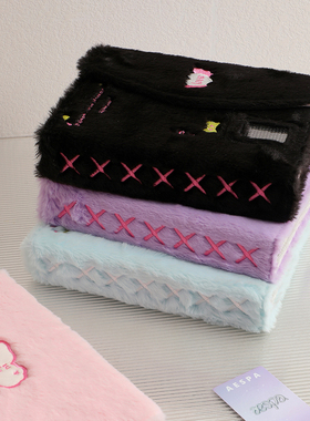 韩版少女小马宝莉卡册高颜值毛茸茸ins毛绒收纳册磁吸A5相册小卡