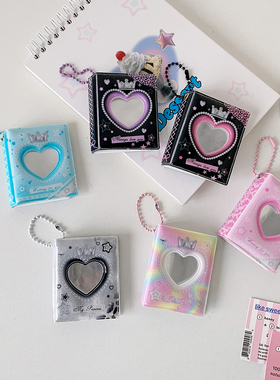 2寸卡通大头贴迷你相册追星女孩证件照一宫格卡册爱心镂空收纳册