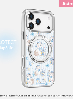 许愿猫咪适用iPhone17Promax手机壳新款苹果16Pro磁吸带支架保护套支点小众ip15网红高级感女13pm全包可爱14