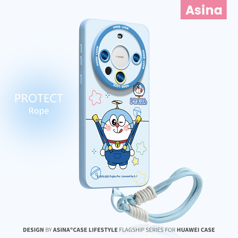 背带裤蓝胖子适用华为mate80Pro手机壳液态硅胶mate60