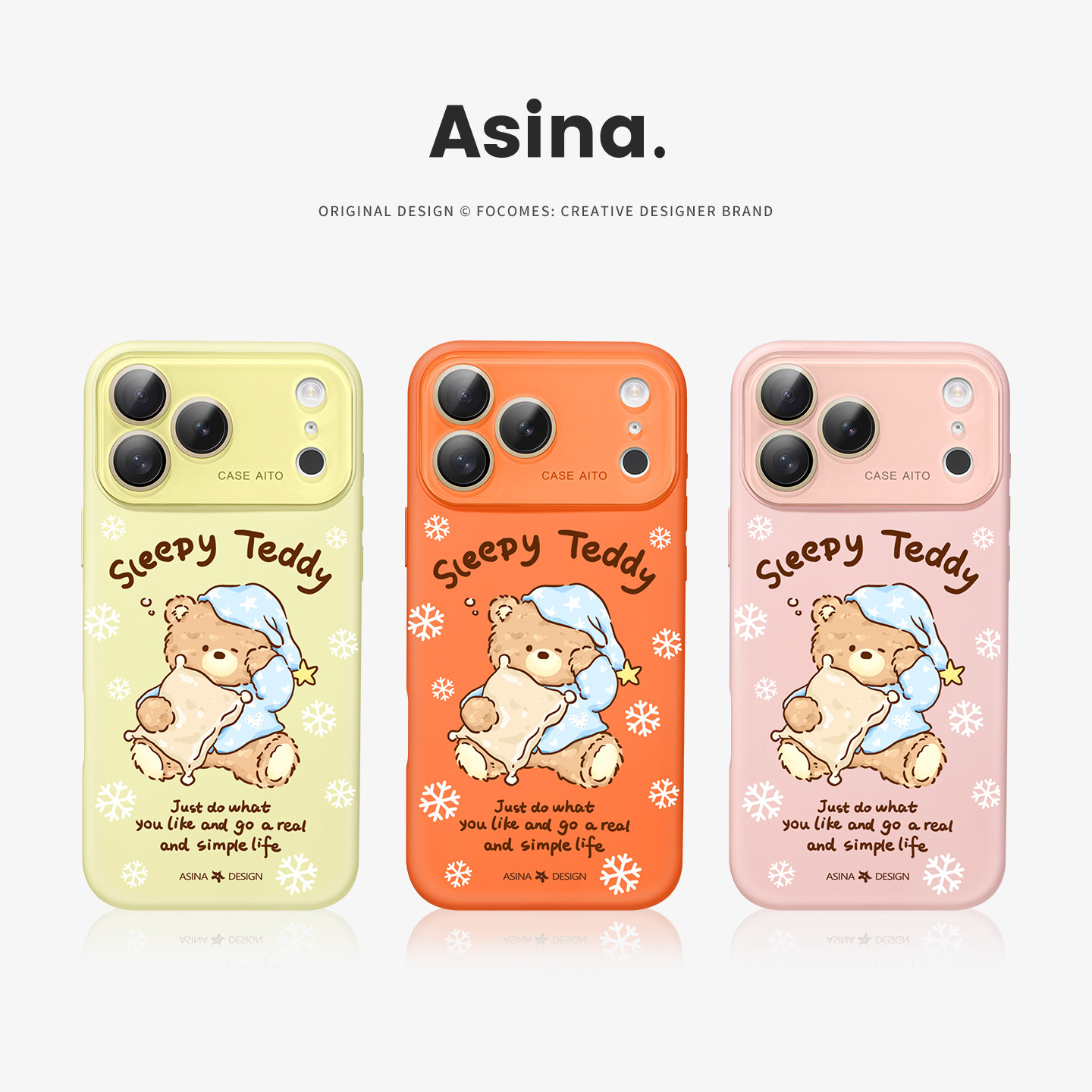 瞌睡小熊适用苹果秒变17promax手机壳iphone16新款保护套14高级感Ao6液态硅胶可爱15pro全包镜头13大视窗女