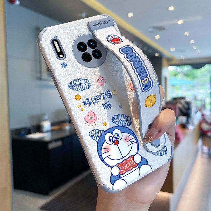 华为mate40pro手机壳好运猫mate30腕带保护套女款30epro卡通个性原创