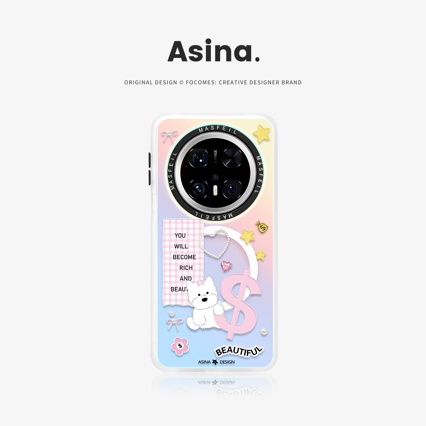 双层imd，镭射发光磁吸壳