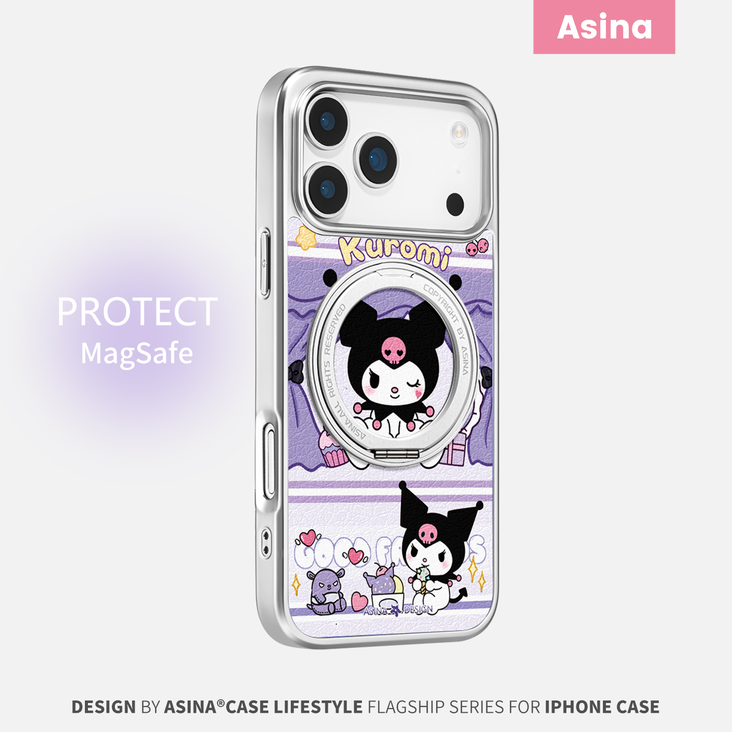 360旋转磁吸支架壳