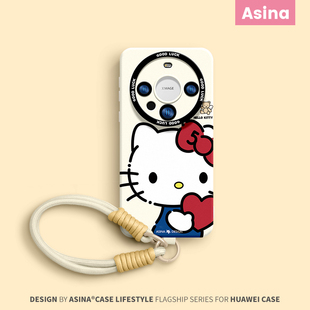 爱心KITTY适用华为mate80Promax手机壳液态硅胶mate60pro保护套mt70高级感可爱30epro软外壳40全包新款50超薄