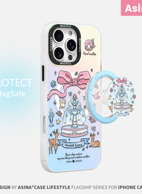 蝴蝶结喷泉适用iPhone17Promax手机壳14磁吸支架苹果16保护套好看防摔女15plus全包可爱12网红p13Pro新款高级