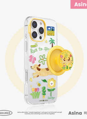 小狗的梦适用iPhone16Promax手机壳14磁吸支架苹果15pro保护套Ho8小清新可爱的女全包透明ip13Pro新款高级感