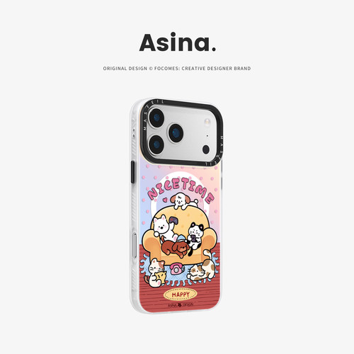 猫狗沙发适用苹果17Promax手机壳15磁吸支架iPhone16Pro保护套网红创意plus全包可爱14超薄13新款女高级感12