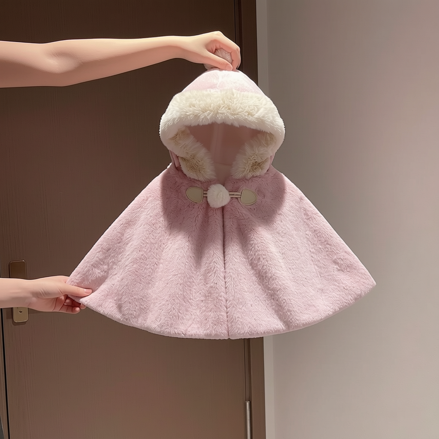 女童披肩斗篷婴儿宝宝加绒披风外套加厚儿童披风保暖上衣毛绒外套,童装/婴儿装/亲子装,披风/斗篷,淘宝优惠券,粉丝福利购,淘宝优惠卷