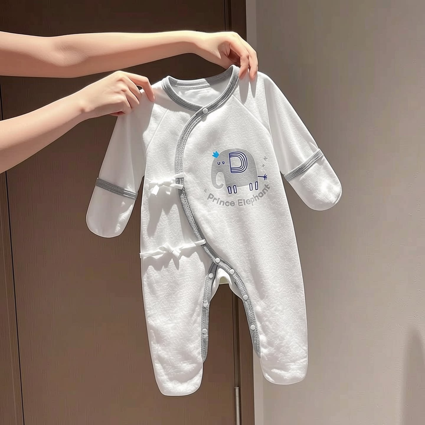 全棉纯棉新生婴儿A类包手包脚连体衣服连脚四季睡袋婴儿宝宝睡衣