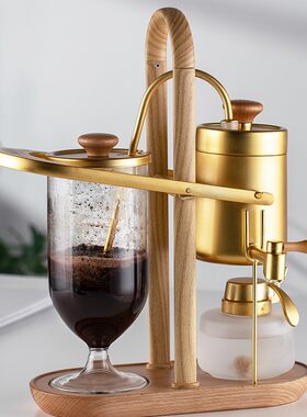 北欧风家用半自动玻璃泡茶壶煮茶器酒精灯虹吸式半自动咖啡机