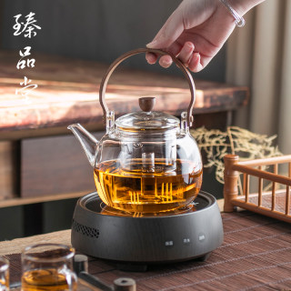 玻璃煮茶套装家用静音电陶炉自动断电煮茶器蒸汽煮茶壶烧水提梁壶