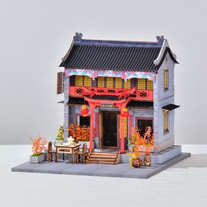 北京茶馆中国风木质手工diy小屋