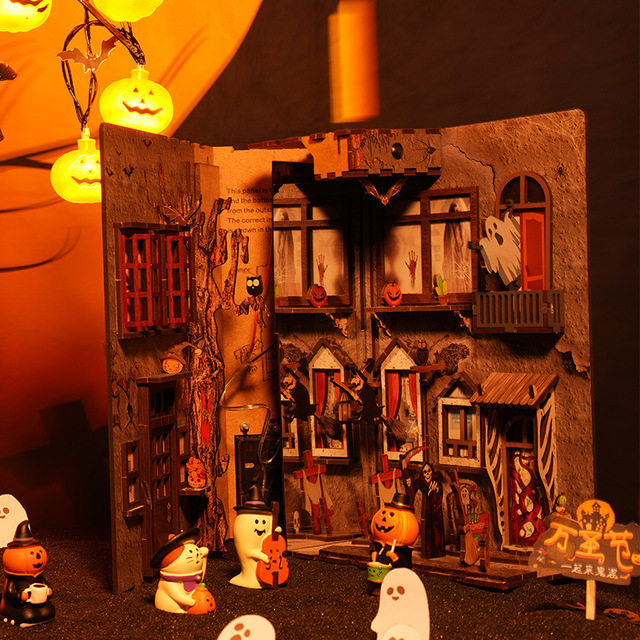 halloween gifts handmade doll house  model 万圣节礼物手工diy