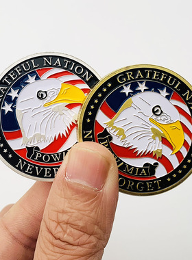 美国镀金鹰头把玩硬币魔术币