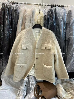 2025冬新韩版时尚百搭宽松显瘦小香风羽绒内胆含羊毛外套