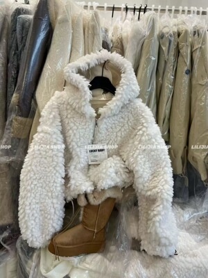 连帽毛毛拉链外套2025秋冬新款减龄卫衣式皮毛一体外套女