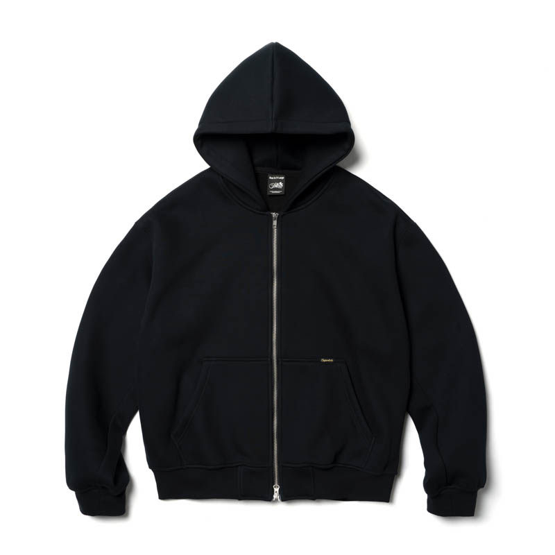 thumbnail for SUPERTOFU anti-wrinkle and wide shoulder width 480g air layer composite fleece double zipper space cotton sweatshirt