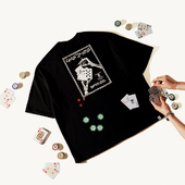 短袖 T恤 骷髅扑克主图 复古印花图案 清仓特价 SUPERTOFU