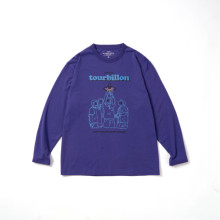 SUPERTOFU复古TOURBILLON主题四人点灯印花图案长袖T恤TEE