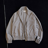 SUPERTOFU SS25 立领复古运动夹克外套 千鸟格 ideal拉链点缀