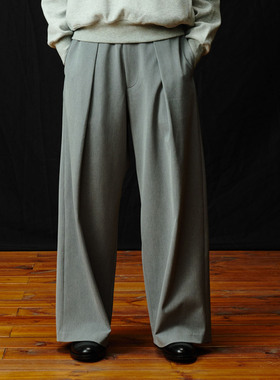 SUPERTOFU 挺阔垂感 微弹舒适 单褶阔腿 休闲西裤 AW25