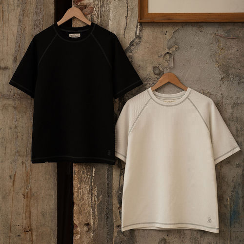 哈梭线华夫格短袖T恤手感软糯