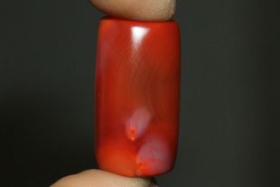 柿子红 火焰红 南红玛瑙 南红勒子 15x26.5南红桶珠 23#